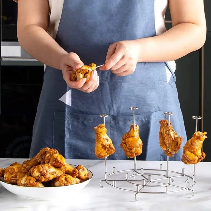 3-in-1 Air Fryer Grill – Vertical Kebab & BBQ, Oil-Free Cooking!